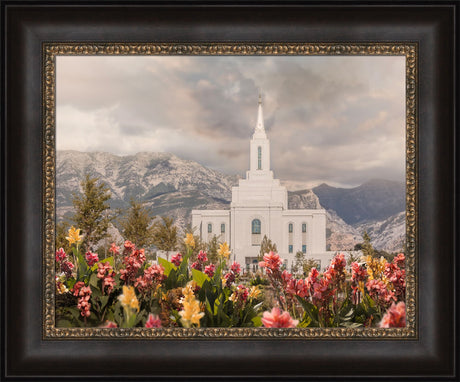 Orem Temple-Mountain Majesty - framed giclee canvas