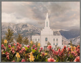 Orem Temple-Mountain Majesty - framed giclee canvas