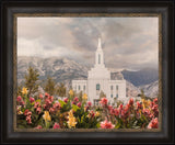 Orem Temple-Mountain Majesty - framed giclee canvas