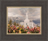 Orem Temple-Mountain Majesty - framed giclee canvas