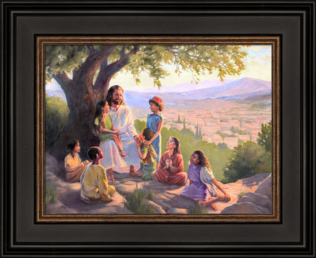 Jesus Said Love Everyone - framed giclee canvas