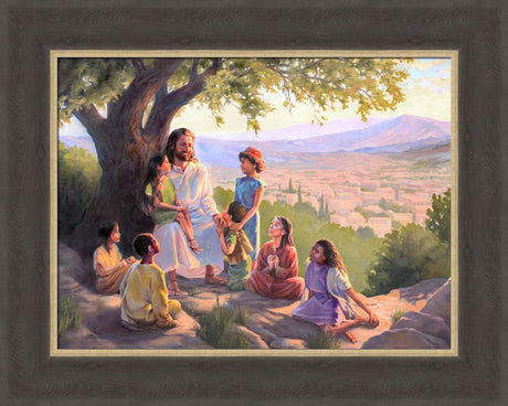 Jesus Said Love Everyone - framed giclee canvas