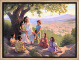 Jesus Said Love Everyone - framed giclee canvas