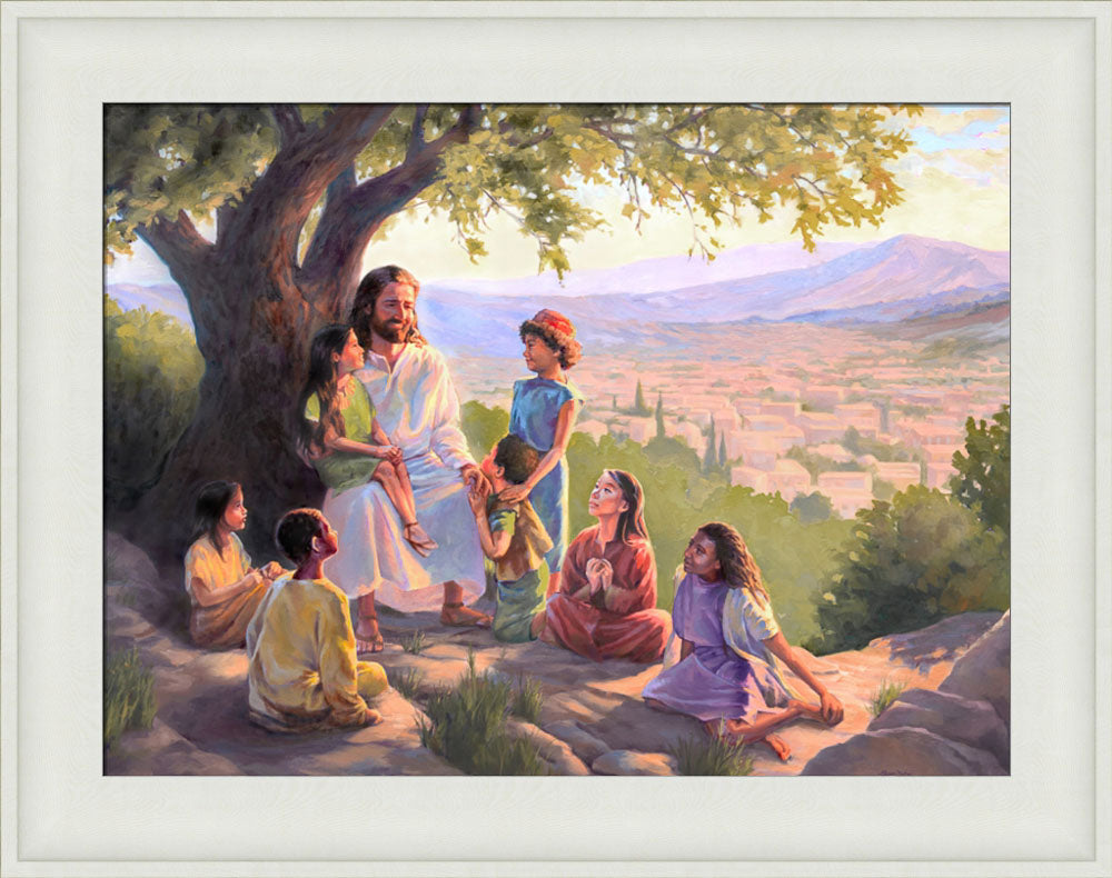 Jesus Said Love Everyone - framed giclee canvas