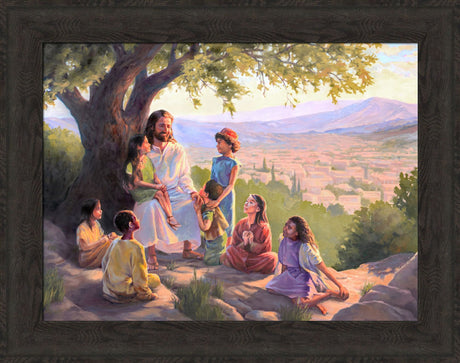 Jesus Said Love Everyone - framed giclee canvas