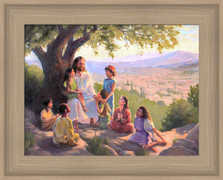 Jesus Said Love Everyone - framed giclee canvas