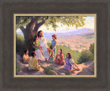 Jesus Said Love Everyone - framed giclee canvas