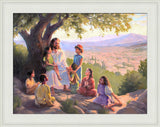 Jesus Said Love Everyone - framed giclee canvas