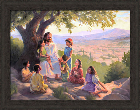 Jesus Said Love Everyone - framed giclee canvas