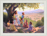 Jesus Said Love Everyone - framed giclee canvas