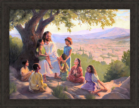 Jesus Said Love Everyone - framed giclee canvas