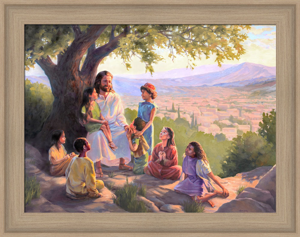 Jesus Said Love Everyone - framed giclee canvas