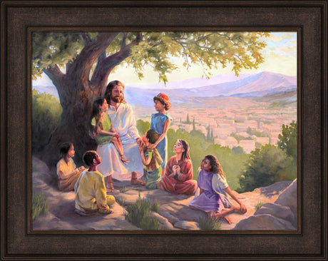 Jesus Said Love Everyone - framed giclee canvas