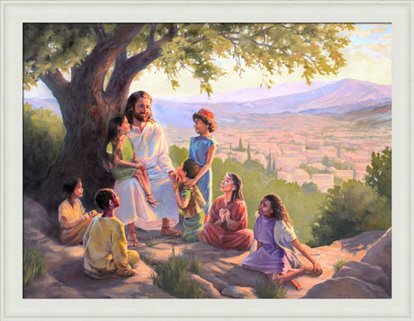 Jesus Said Love Everyone - framed giclee canvas