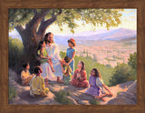 Jesus Said Love Everyone - framed giclee canvas