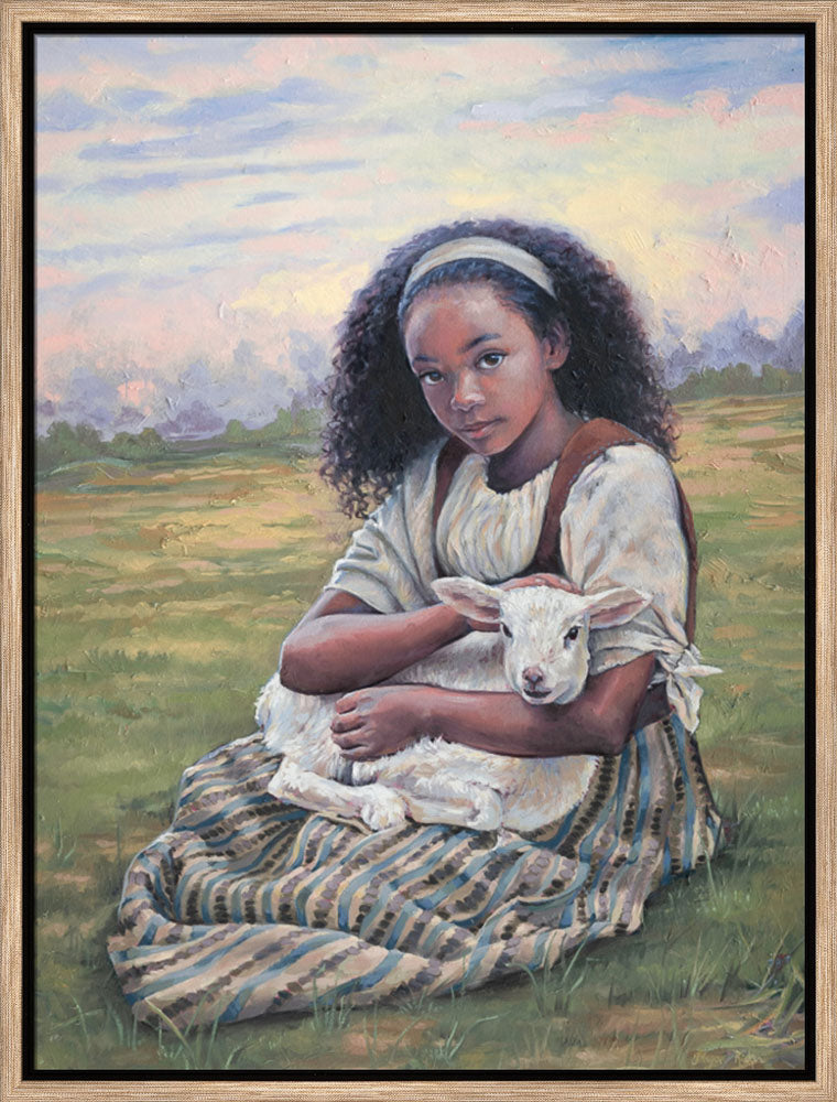 Feed My Lambs - framed giclee canvas