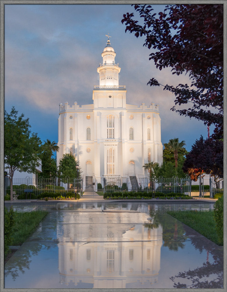 St George Temple - Rain Path by Robert A Boyd