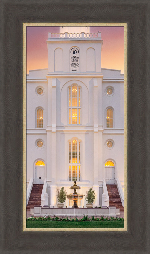 St. George Temple- Mighty Fortress - framed giclee canvas