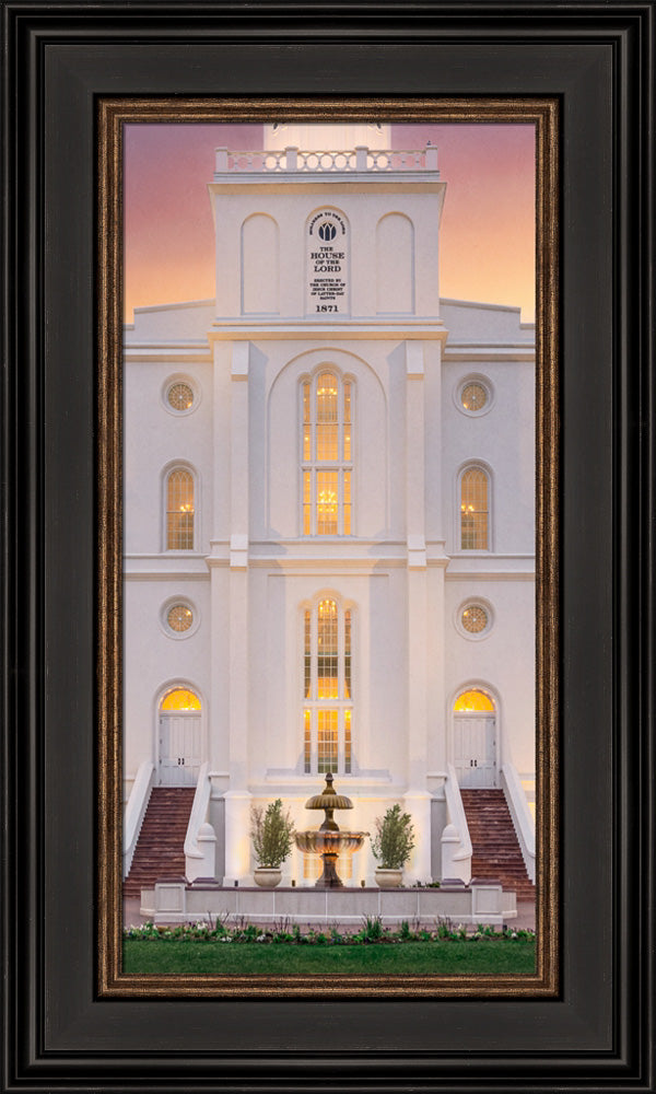 St. George Temple- Mighty Fortress - framed giclee canvas