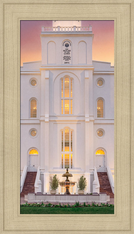 St. George Temple- Mighty Fortress - framed giclee canvas