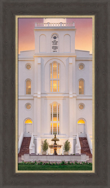 St. George Temple- Mighty Fortress - framed giclee canvas