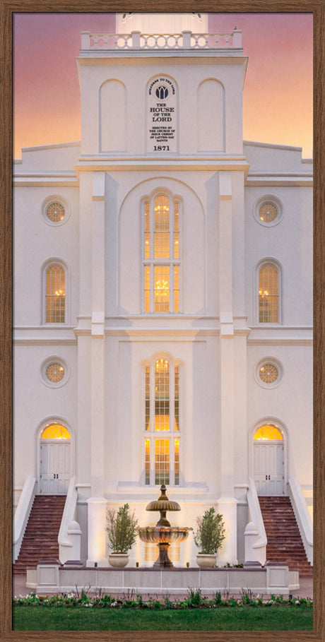 St. George Temple- Mighty Fortress - framed giclee canvas