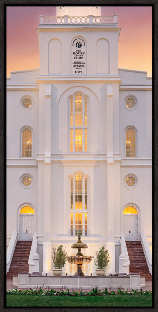 St. George Temple- Mighty Fortress - framed giclee canvas