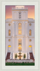 St. George Temple- Mighty Fortress - framed giclee canvas