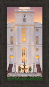 St. George Temple- Mighty Fortress - framed giclee canvas