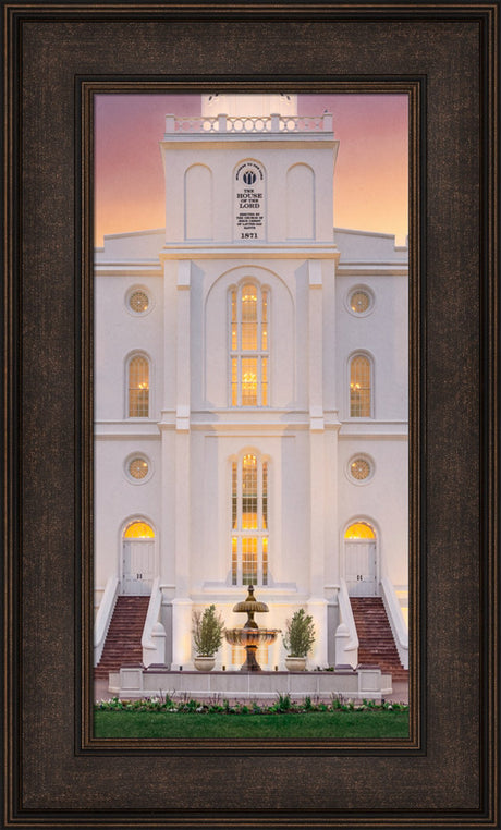 St. George Temple- Mighty Fortress - framed giclee canvas