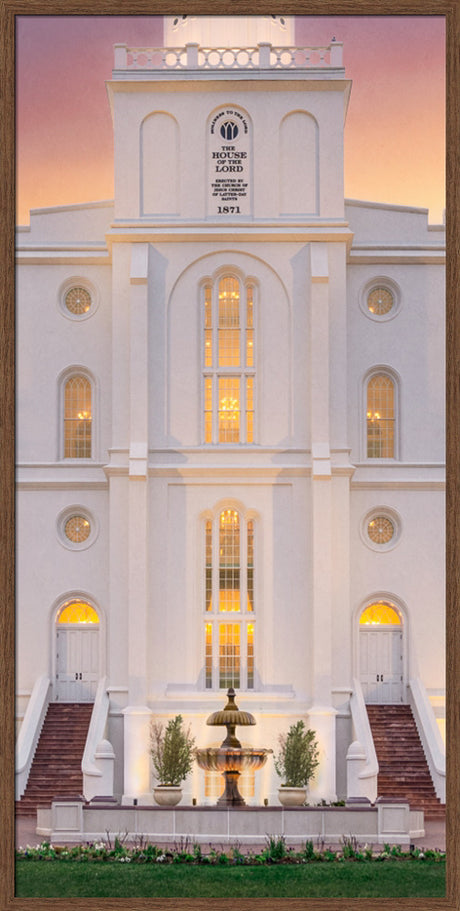 St. George Temple- Mighty Fortress - framed giclee canvas