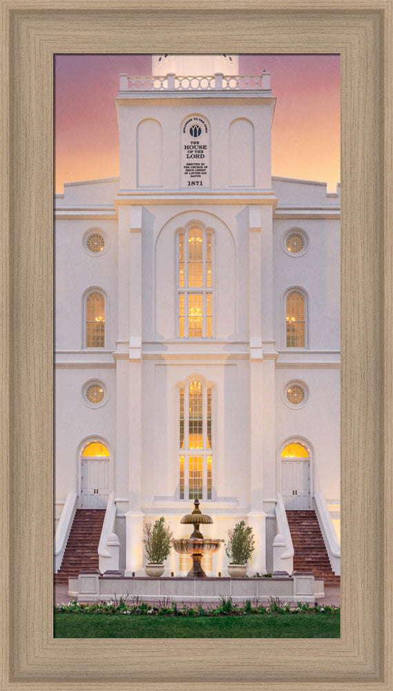 St. George Temple- Mighty Fortress - framed giclee canvas