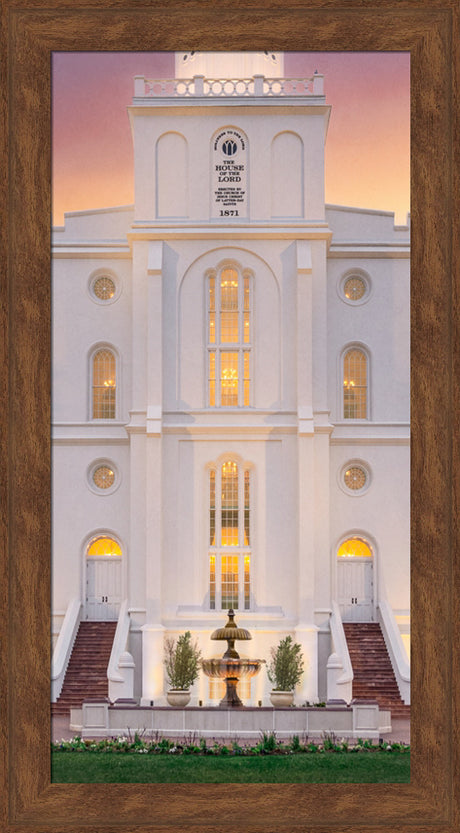 St. George Temple- Mighty Fortress - framed giclee canvas