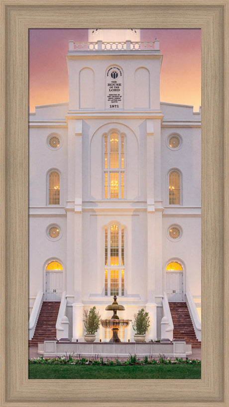 St. George Temple- Mighty Fortress - framed giclee canvas