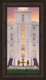 St. George Temple- Mighty Fortress - framed giclee canvas