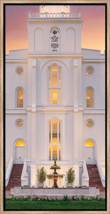 St. George Temple- Mighty Fortress - framed giclee canvas