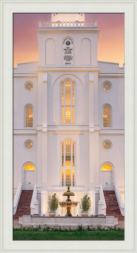 St. George Temple- Mighty Fortress - framed giclee canvas