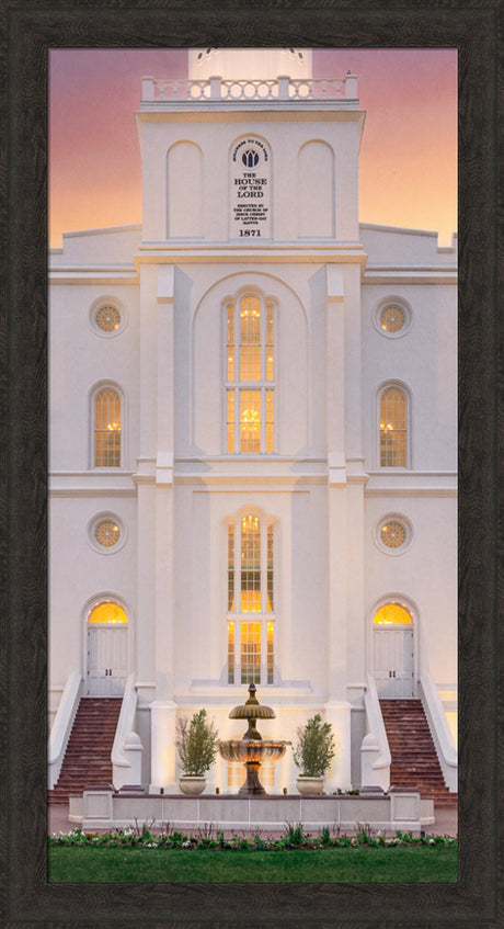 St. George Temple- Mighty Fortress - framed giclee canvas