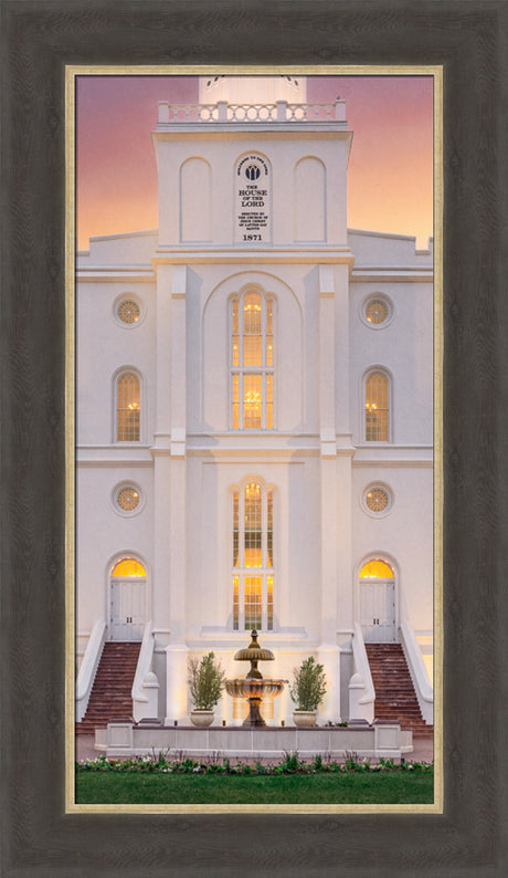 St. George Temple- Mighty Fortress - framed giclee canvas