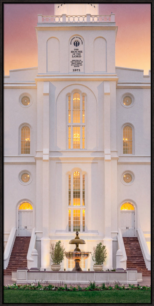 St. George Temple- Mighty Fortress - framed giclee canvas