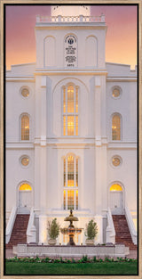 St. George Temple- Mighty Fortress - framed giclee canvas