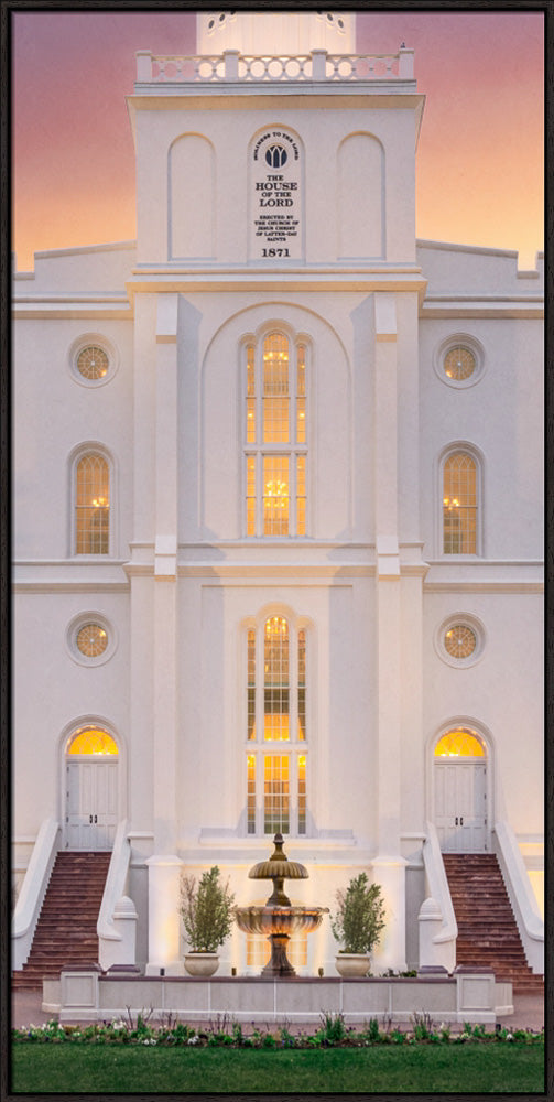 St. George Temple- Mighty Fortress - framed giclee canvas