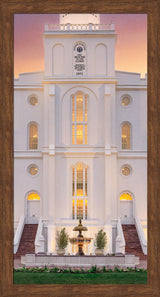 St. George Temple- Mighty Fortress - framed giclee canvas