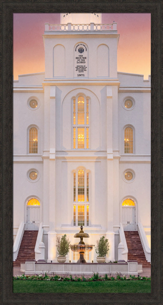 St. George Temple- Mighty Fortress - framed giclee canvas