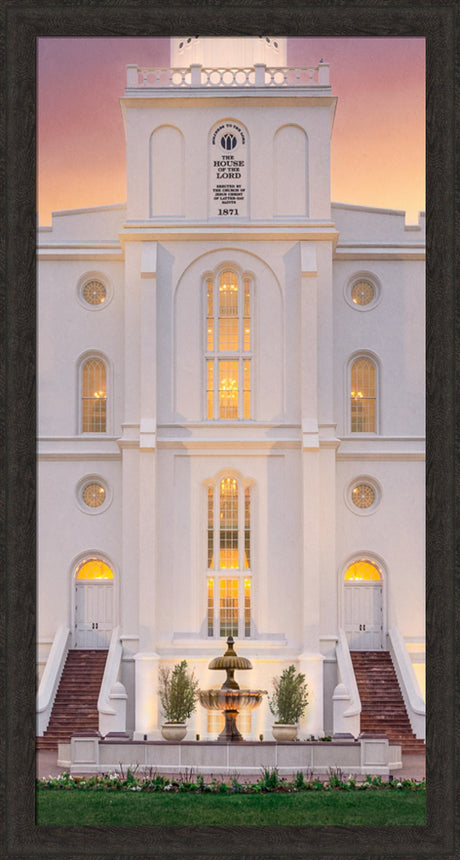 St. George Temple- Mighty Fortress - framed giclee canvas