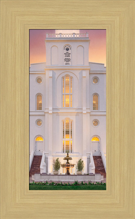 St. George Temple- Mighty Fortress - framed giclee canvas