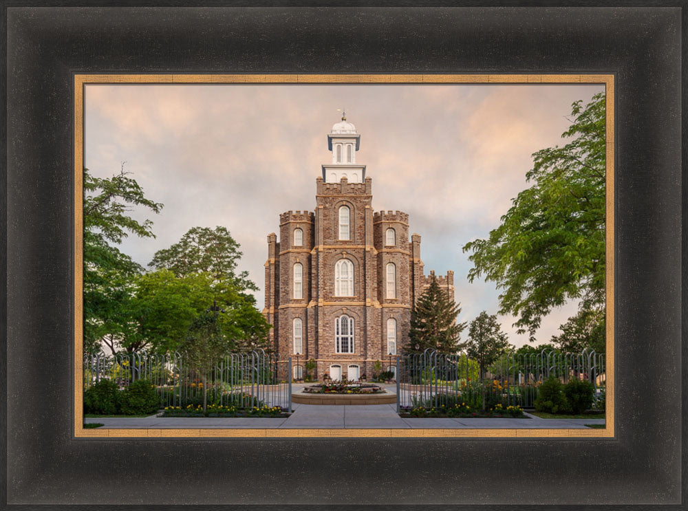 Logan Temple - Sunrise by Robert A Boyd