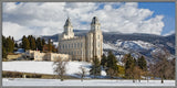 Manti Temple - Snow Panoramic by Robert A Boyd