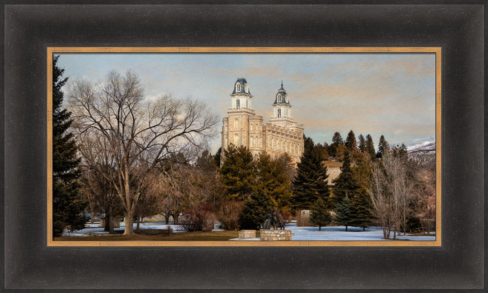 Manti Temple - Seasons Crossing by Robert A Boyd