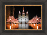 Salt Lake Temple - Christmas Reflections by Robert A Boyd